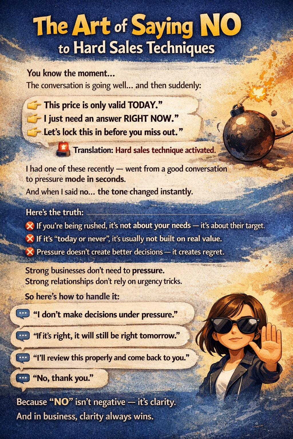 The Art of Saying NO to Hard Sales Techniques