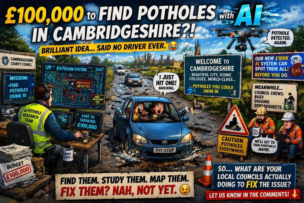 £100,000 AI Pothole Detector… Because Eyes Clearly Don’t Work Anymore 🤖🕳️