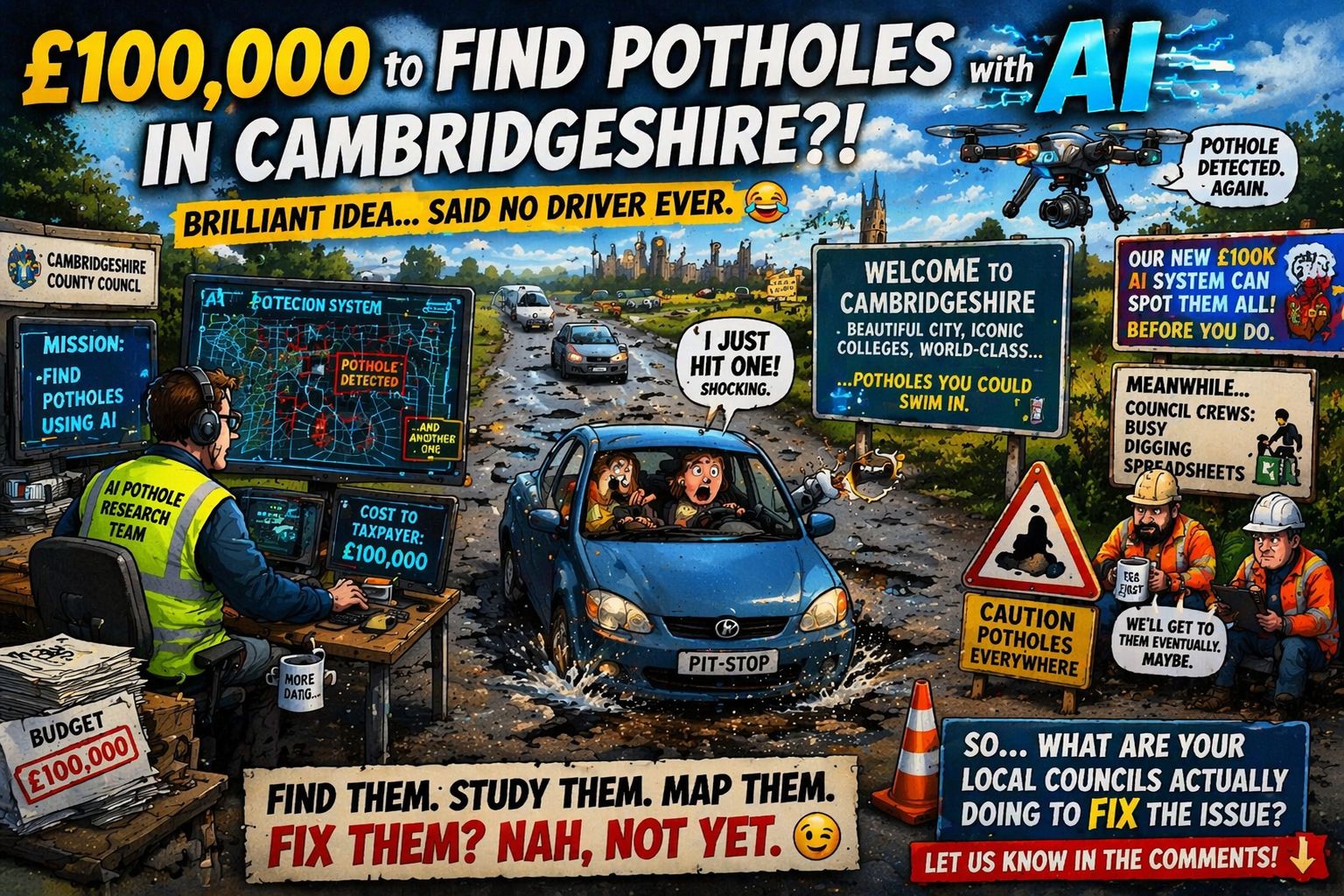£100,000 AI Pothole Detector… Because Eyes Clearly Don’t Work Anymore 🤖🕳️