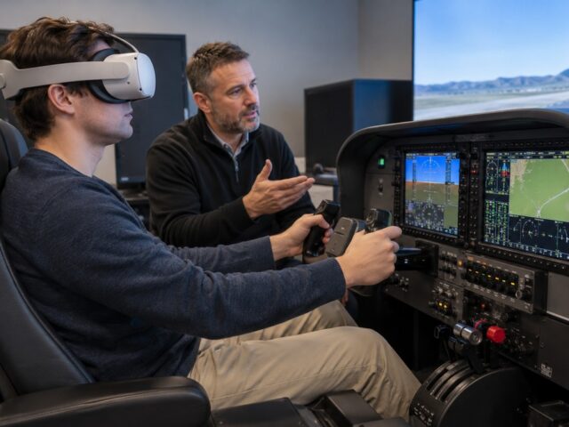 Can VR add cockpit familiarisation exercises alongside practical flight training?